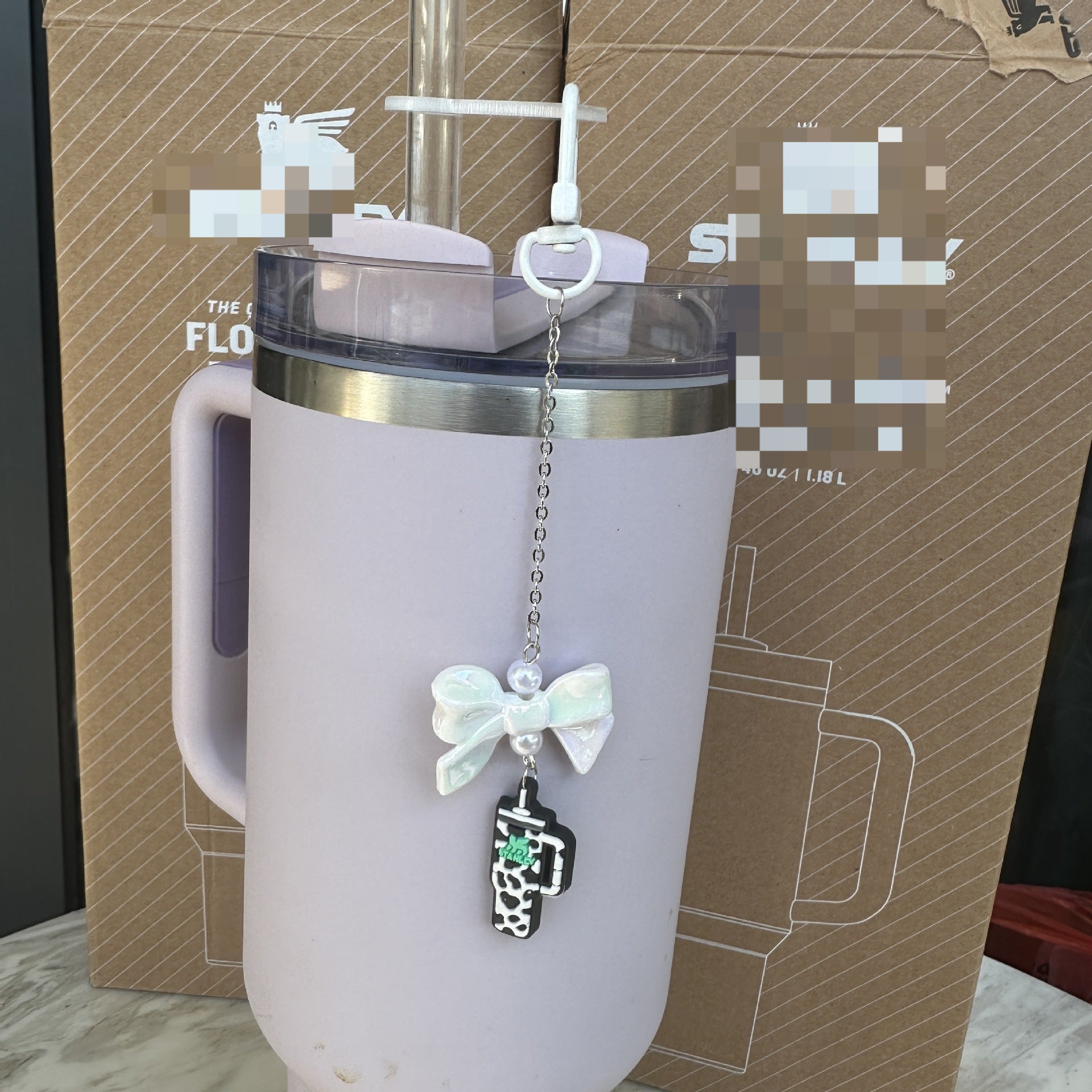 Wholesale Baked Paint Ice Cream Cup Straw Bow Cup Accessories