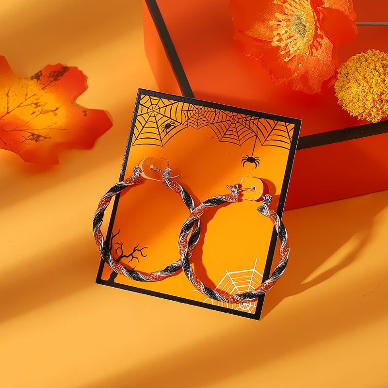 Wholesale Halloween BOO Cartoon Funny Boots Cactus Alloy Earrings