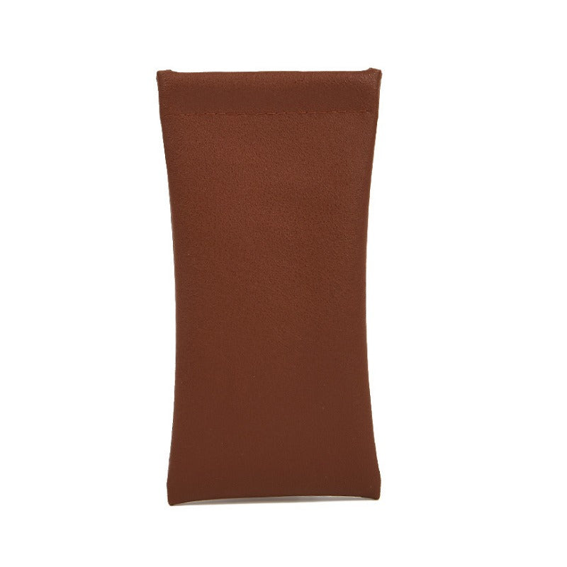 Wholesale Leather Solid Color Glasses Storage Bags