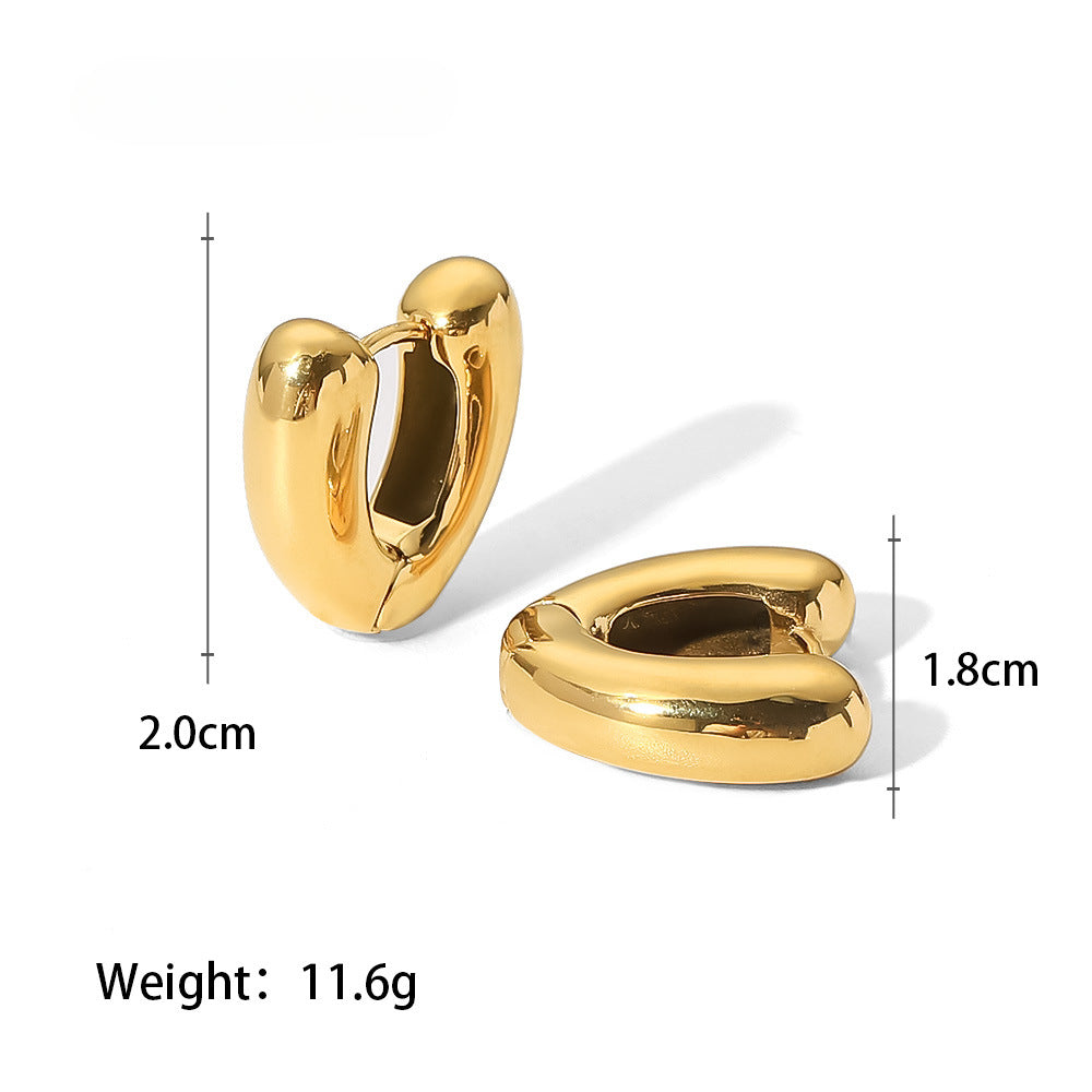 Wholesale 18K Gold Plated Stainless Steel Twisted Earrings
