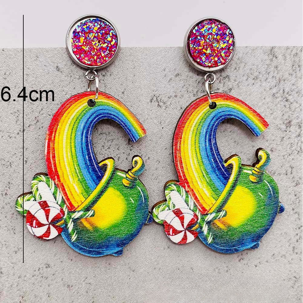 Pendientes de madera de colección de Navidad al por mayor