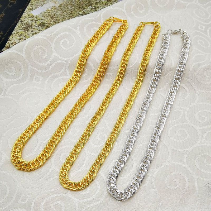 Wholesale Simulated Gold Chain Tycoon Photo Props Hip-hop Style Domineering Men's Big Gold Necklace