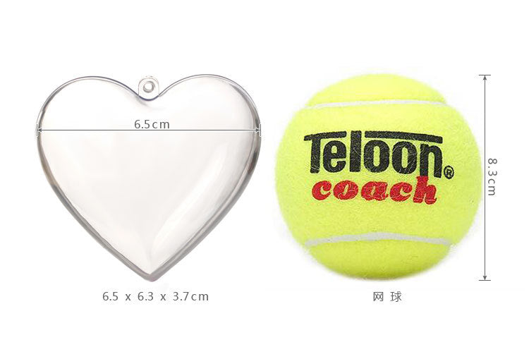 Wholesale Transparent Plastic Heart-shaped Christmas Balls