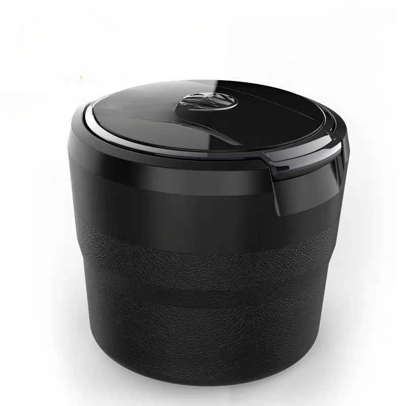 Wholesale Creative Metal Ceramic Liner Hanging Multifunctional Carrying Ashtray with Light and Cover