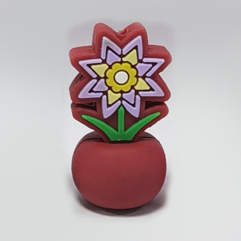 Wholesale 10PCS Creative Colorful Cartoon Image Flat Three-dimensional Rubber Beads