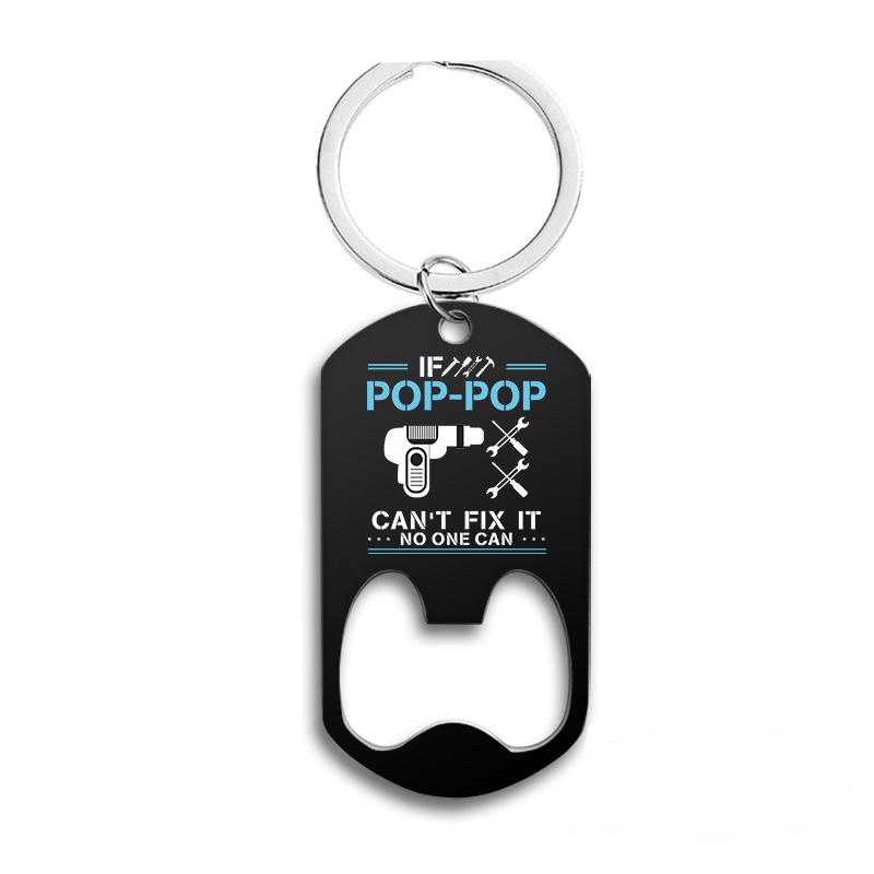 Wholesale Stainless Steel Father's Day Bottle Opener Keychain Keychain