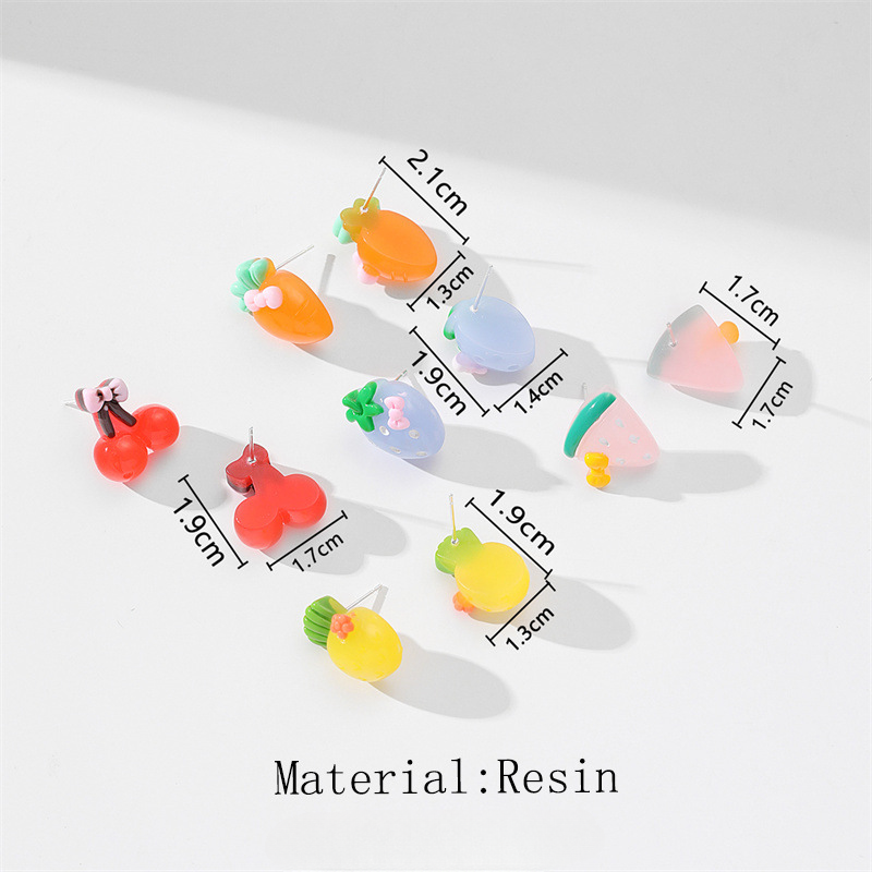 Wholesale Resin Fruit Earrings