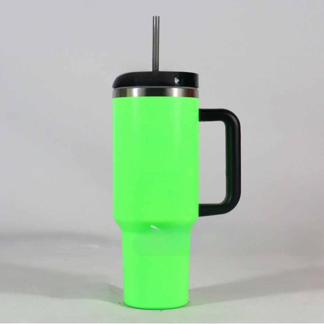 Wholesale Fluorescent Paint 40oz Stainless Steel Insulated Handle Ice Cup