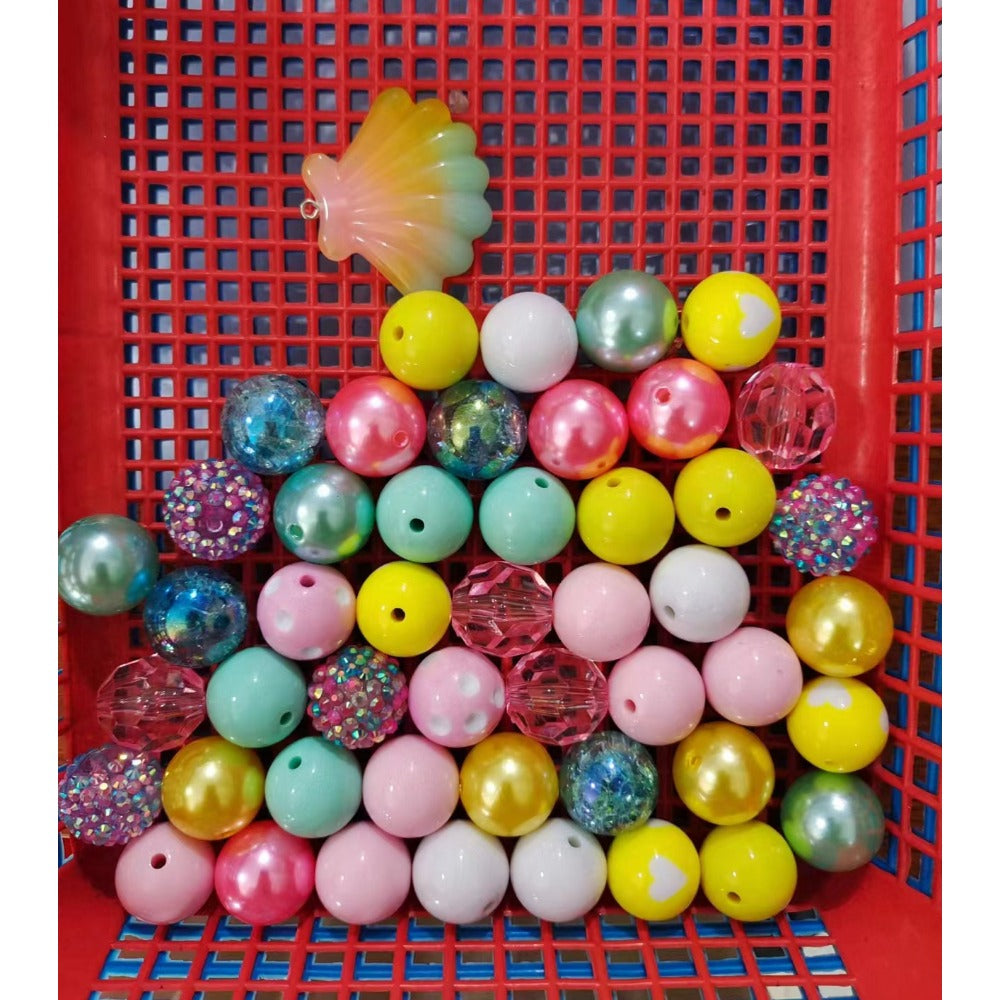 Wholesale 20MM Acrylic Pink Series Mixed Color Beads Combination