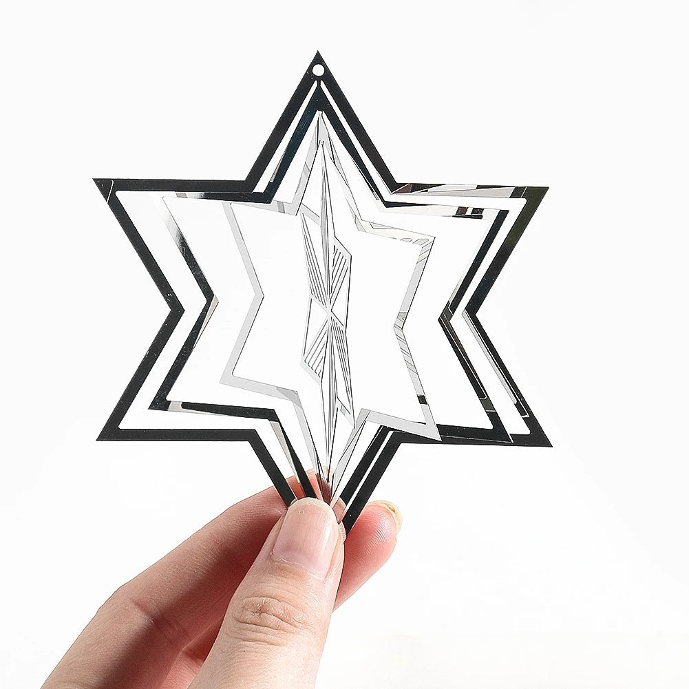 Wholesale 3D Hexagonal Stainless Steel Rotating Wind Chimes