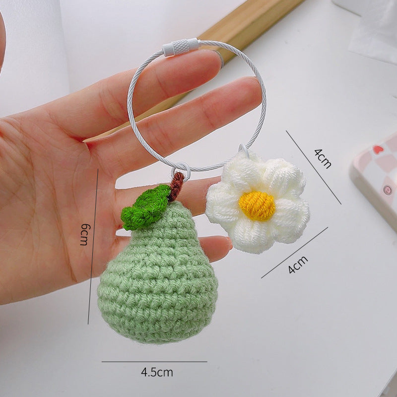 Wholesale Cute Fruit Knitted Keychains