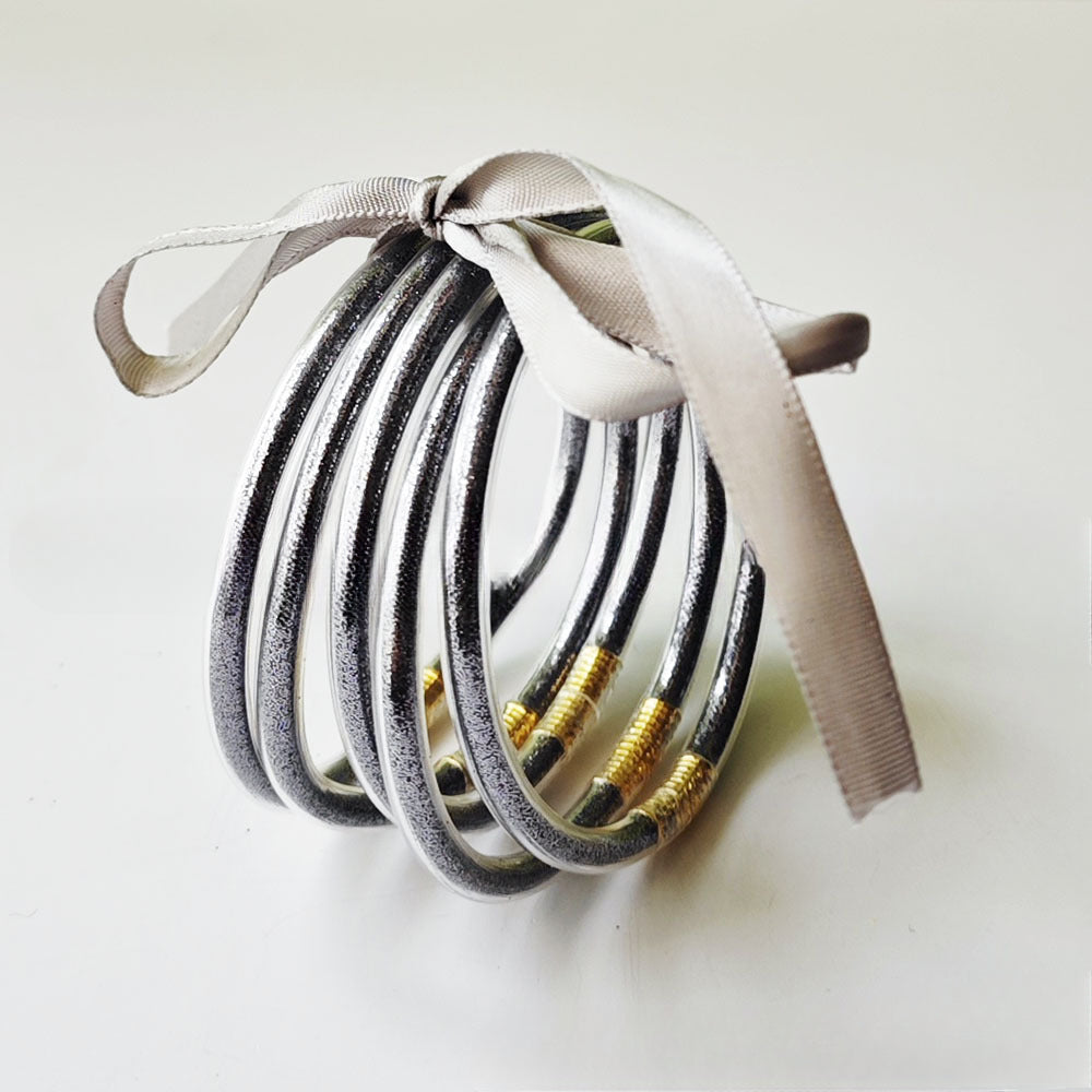 Wholesale 5-layer Silicone Gold Powder Women's Bow Bracelet