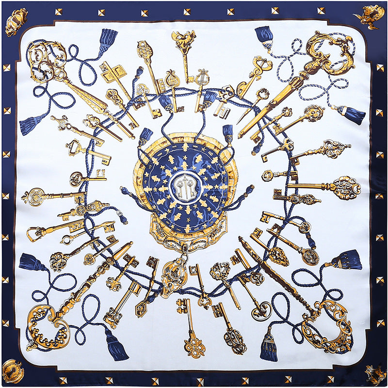 Wholesale Chain Printed Imitation Silk Scarf