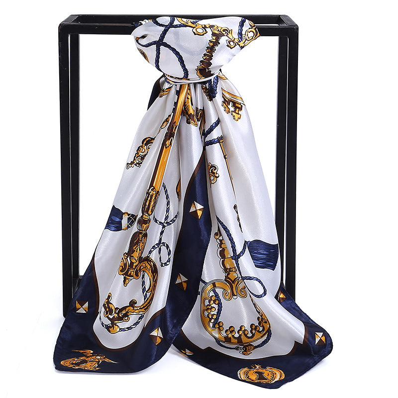 Wholesale Chain Printed Imitation Silk Scarf