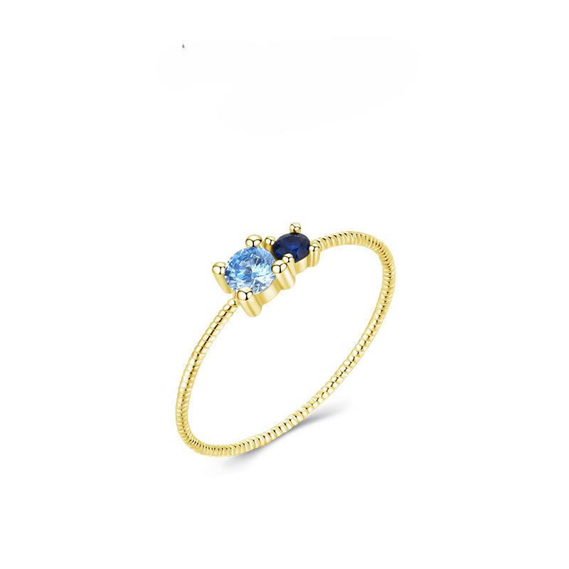 Anillo de plata del diamante delgado al por mayor