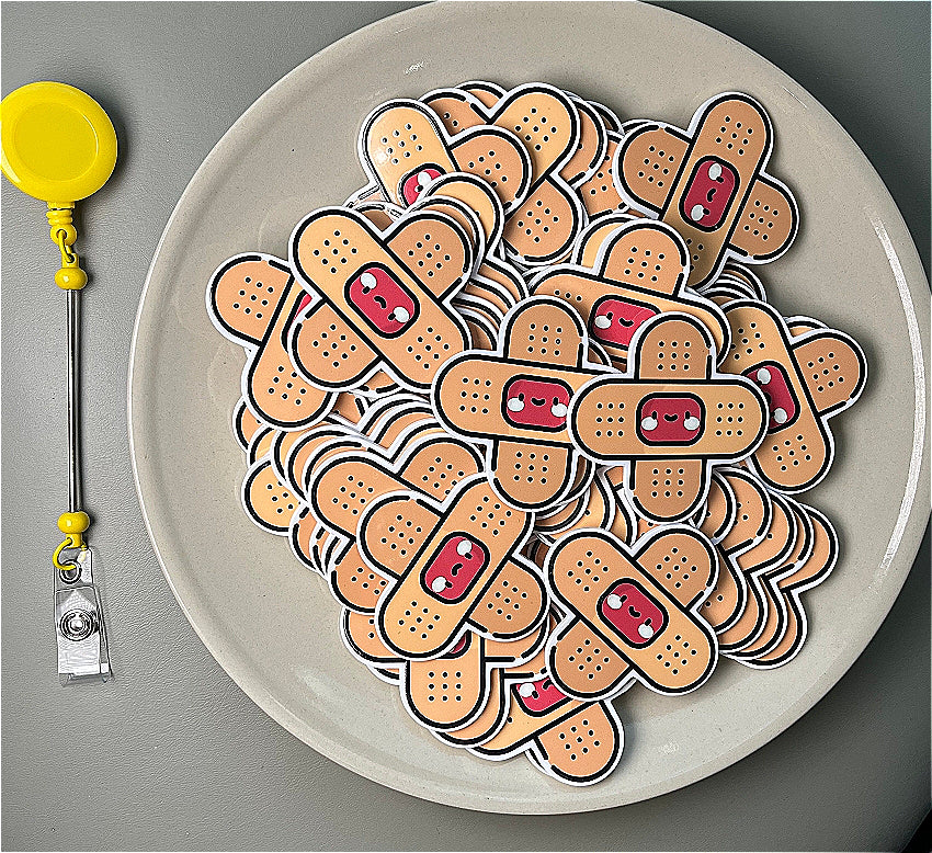 Wholesale 10pcs/PackCross Band-Aid DIY Acrylic Flatbacks for Badge Reels Keychains