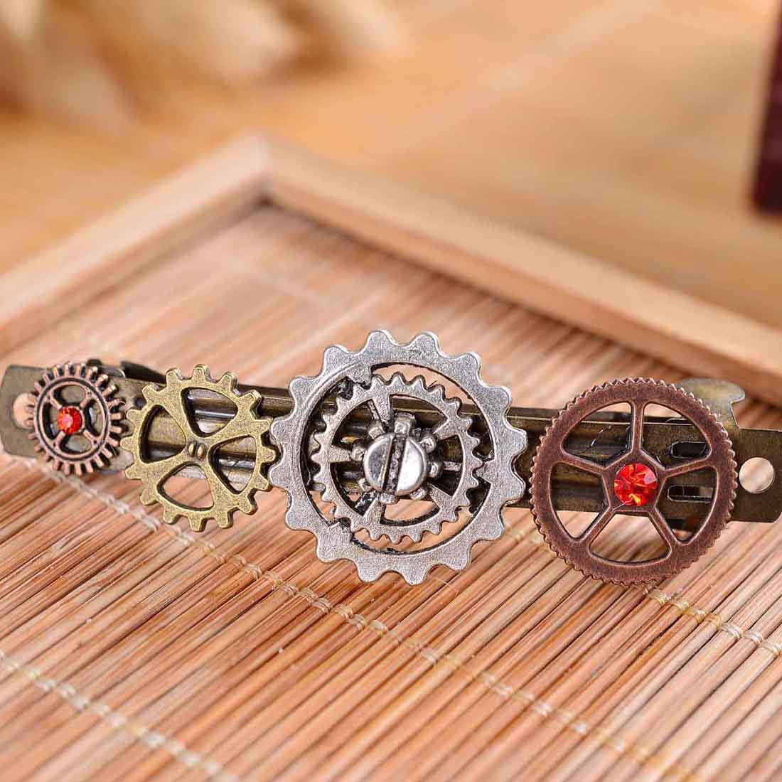 Wholesale Steampunk Gear Alloy Spring Clip Hairpin
