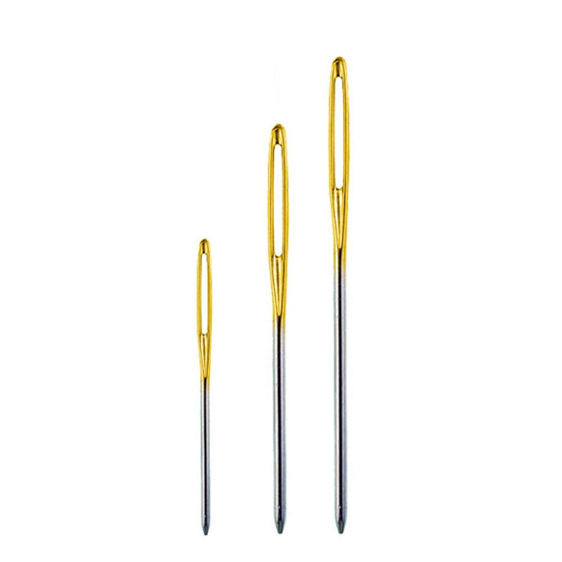 Wholesale 25pcs Household Pointed Hand Sewn Blunt Head Gold Tail Sewn Quilt Cross Stitch Sewing Needle