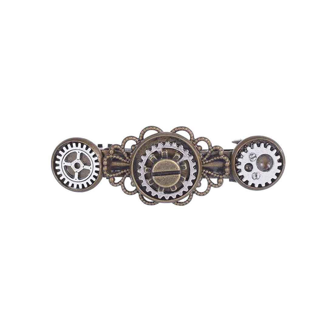 Wholesale Steampunk Gear Alloy Spring Clip Hairpin