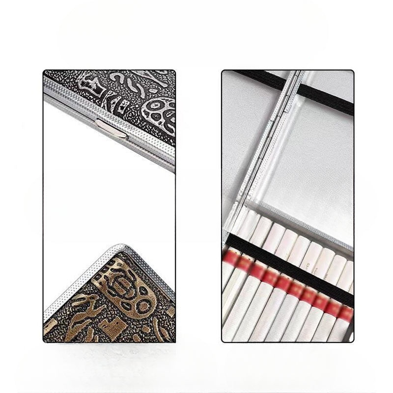 Wholesale 20 Pack Men's Independent Windproof Leather Cigarette Box