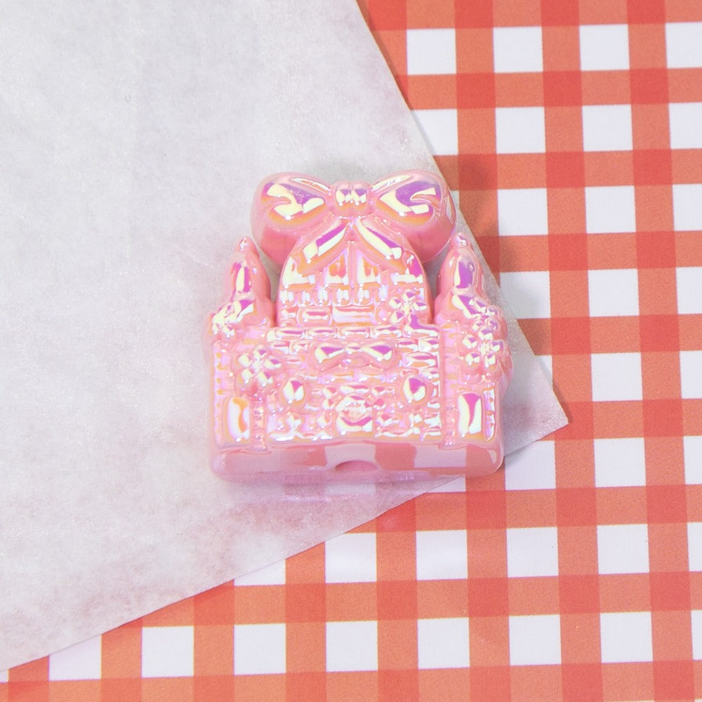 Wholesale Double-sided Engraved Childlike Fantasy Castle Acrylic Beads