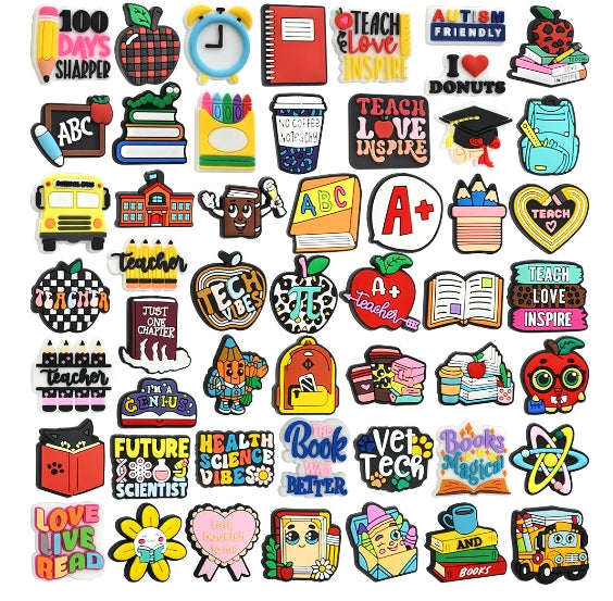 Wholesale Random 100pcs/pack  Back-to-School Series Focal Beads