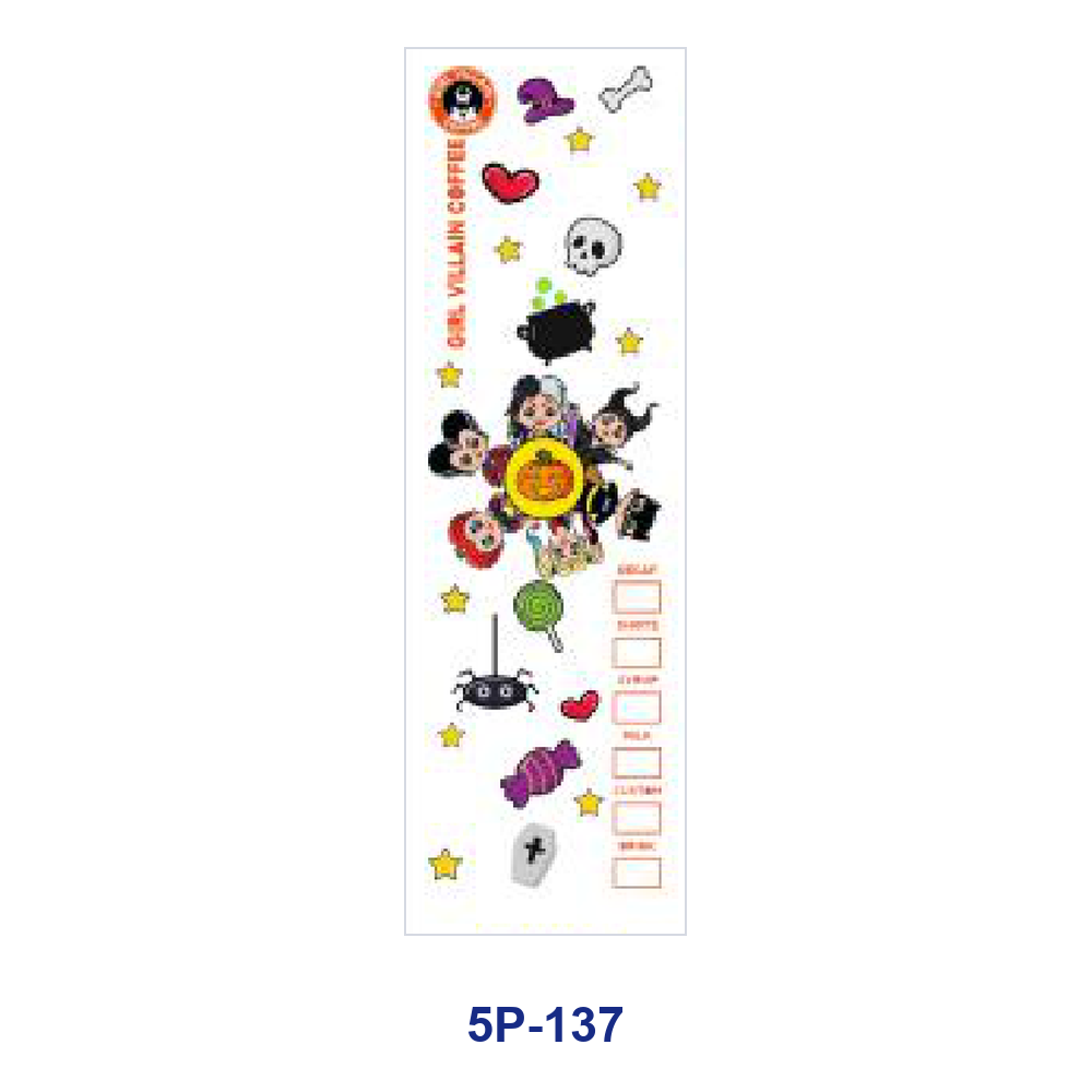 Wholesale 2/ 8/ 16pcs Spooky  Gothic Skeleton Bat  Web Retro Quote Print Pen and Bookmark Stickers UV DTF Wraps OLY Exclusive