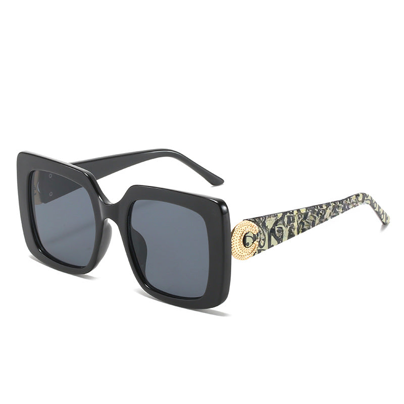 Wholesale Square Frame Trendy Natural Large Frame Sunglasses