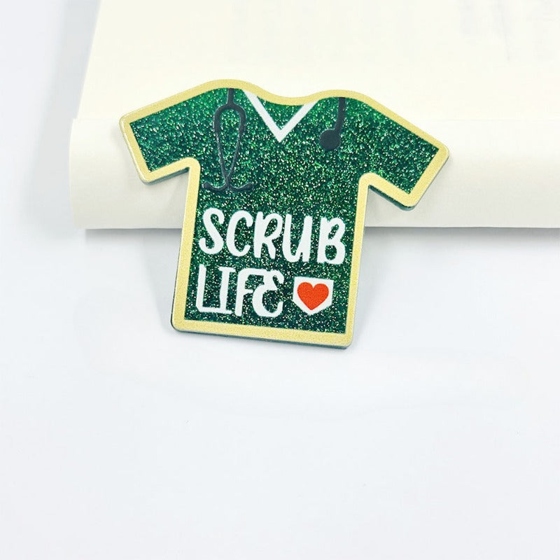 Wholesale 10pcs Loose Powder Cartoon Clothes Style Letters Acrylic Accessories