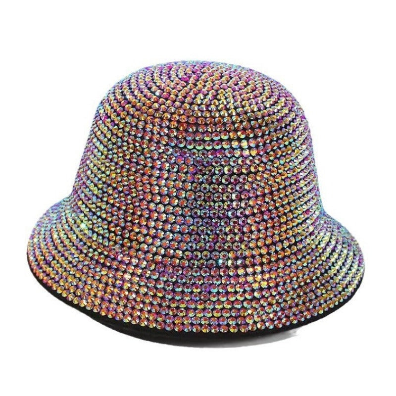 Wholesale Woolen Sparkling Diamond Performance Fisherman Hats