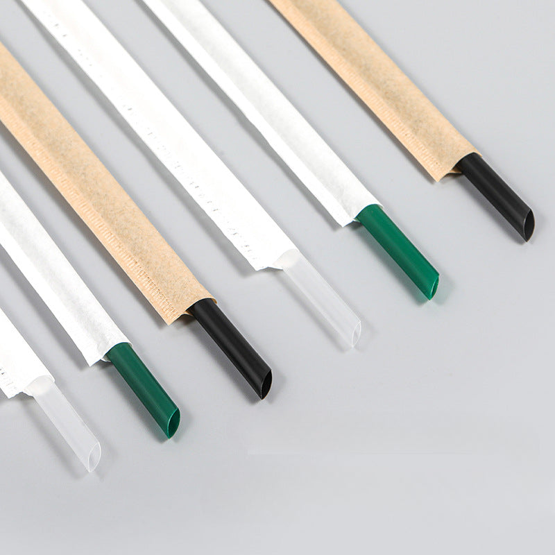 Wholesale PP Disposable Milk Tea Single Independent Packaging Straw