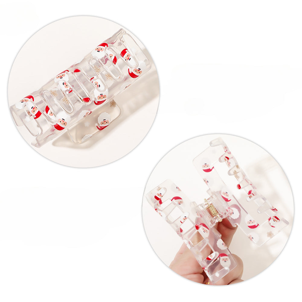 Wholesale Christmas Cartoon Print Hair Clips
