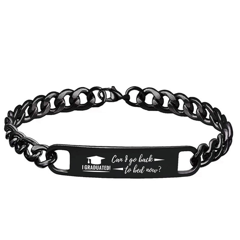 Wholesale Graduation Season Doctor Hat Stainless Steel Bracelet