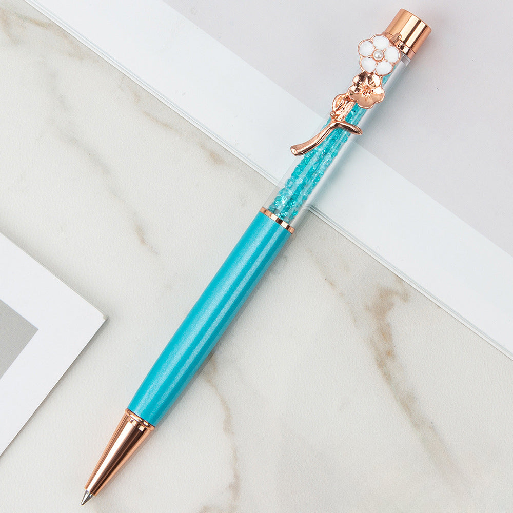 Wholesale Creative Flower Metal Rhinestone Ballpoint Pen