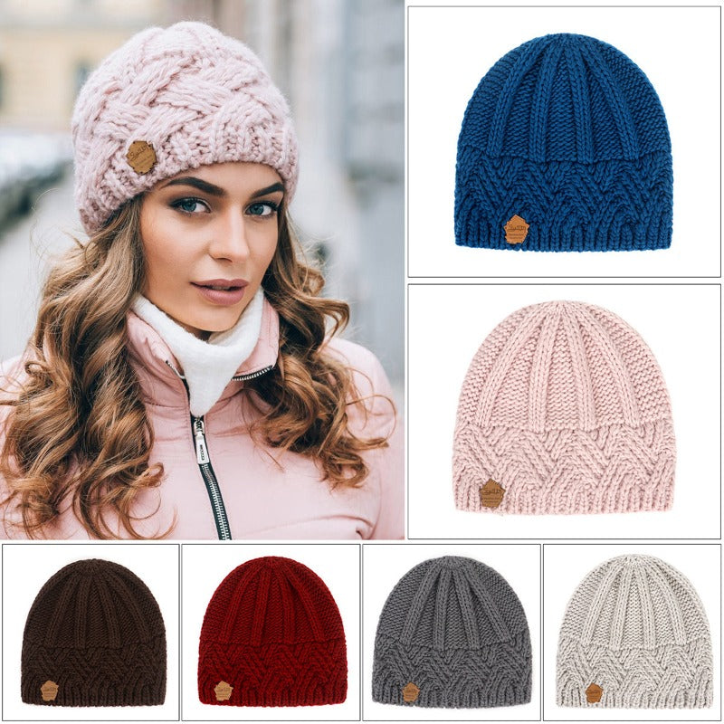 Wholesale Autumn and Winter Warm Knit Versatile and Plush Ear Protection Woolen Hat