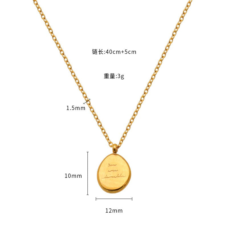 Wholesale Antique Style Titanium Steel Gold-plated European and American Fashionable Temperament Necklaces