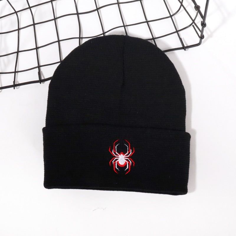 Wholesale Personalized Trend Spider Embroidery Pattern Casual Versatile Beanie