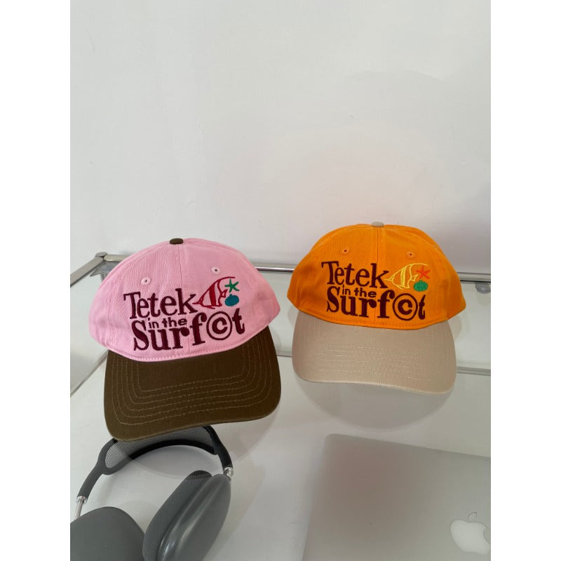 Wholesale Retro Soft Top Embroidery Contrast Color Visor Baseball Cap