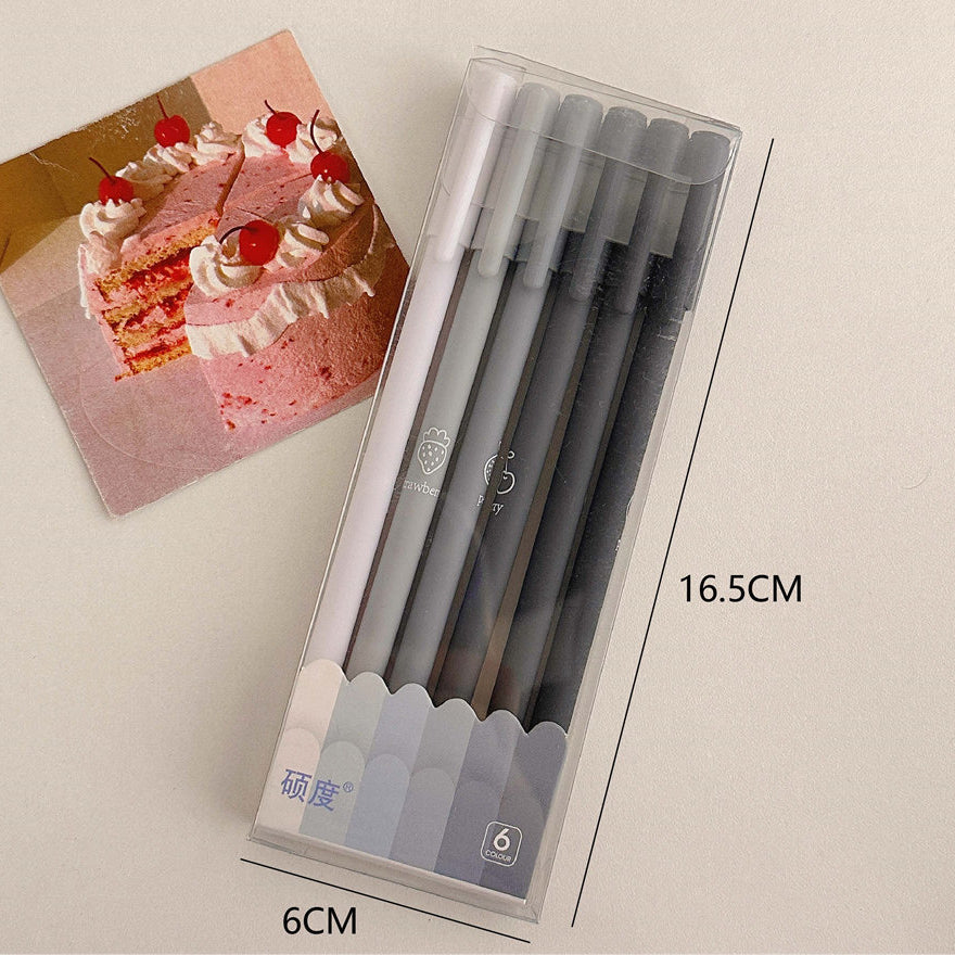 Wholesale Plastic Black Gel Pen Set A Box of 6