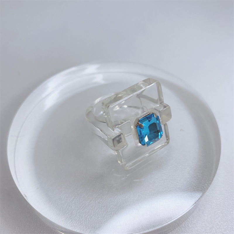 Wholesale Square Candy Color Acrylic Ring