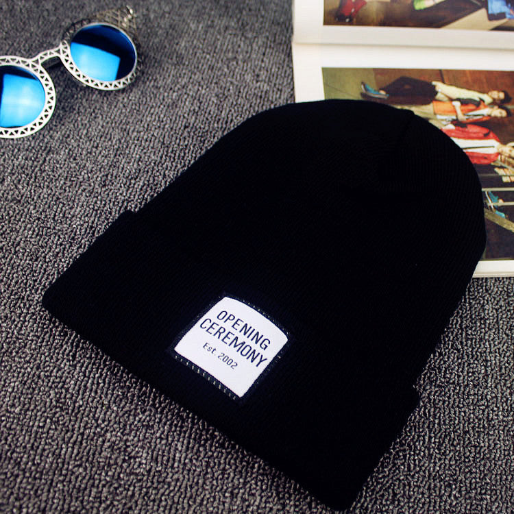 Wholesale Letter Label Wool Cap Knitted Hat