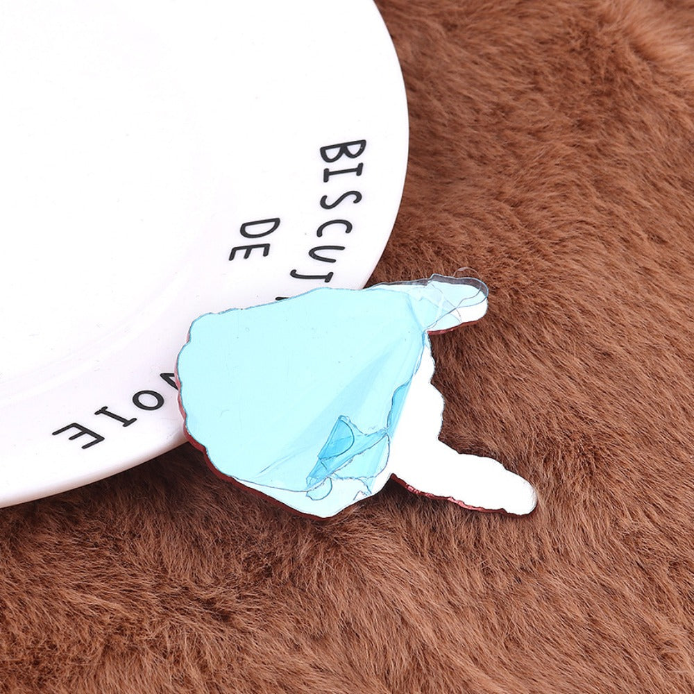 Wholesale 10pcs Pink Double Mirror Skull Organ Badge Jewelry Pin Girl Cute DIY Patch