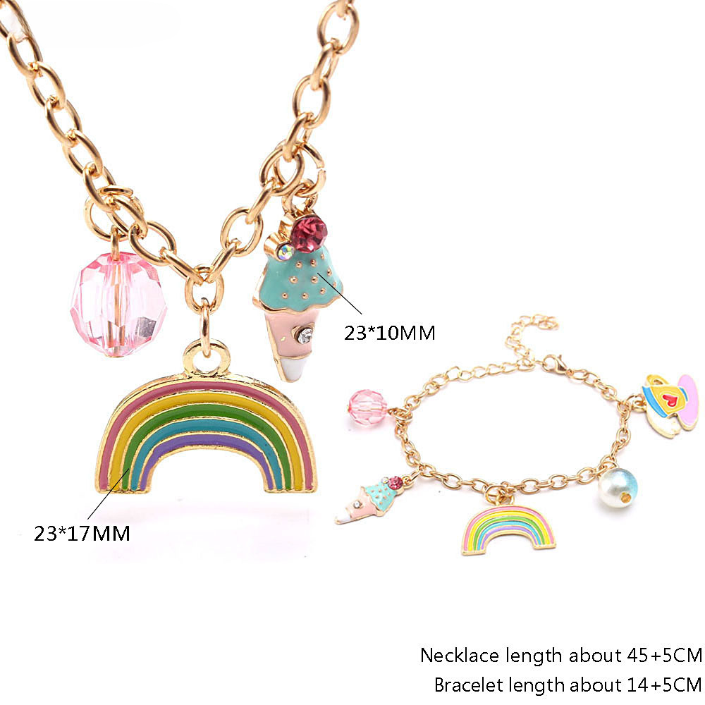 Pulsera de aleación de aceite de goteo de arco iris lindo al por mayor