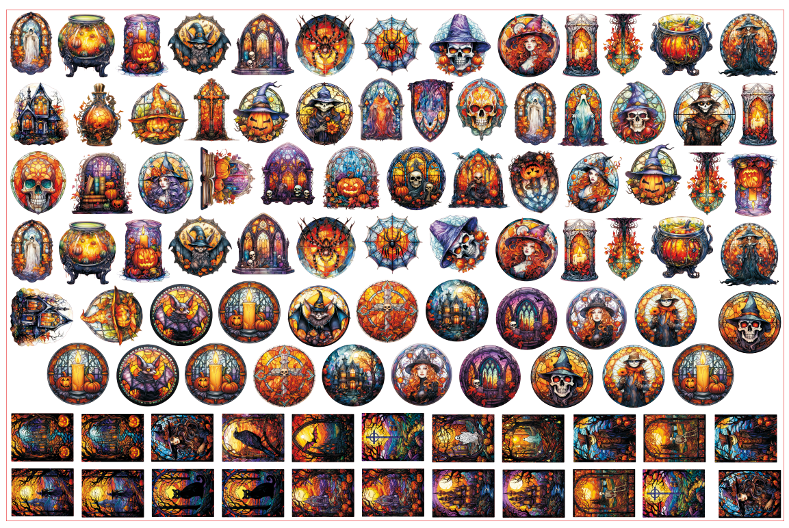 Wholesale Halloween Acrylic Cartoon 2cm/4cm/6cm/8cm Pieces DIY Charms Flatbacks Pendant