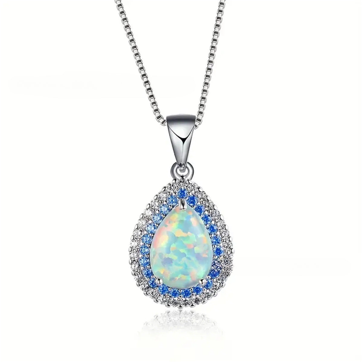 Wholesale Water Drop Pendant Necklace Clavicle Chain