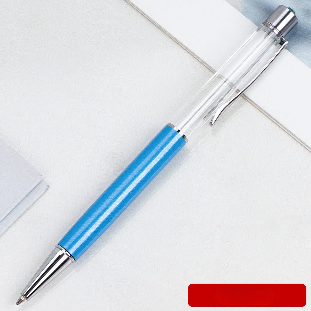 Wholesale Crystal Float Sequins Oiled Metal Colored Diamond Empty Tube DIY Pen