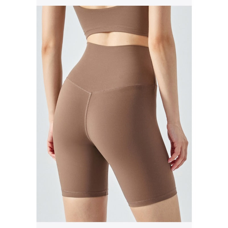 Volesal High-waisted Seamless Athletic Skinny Quad Yoga Shorts