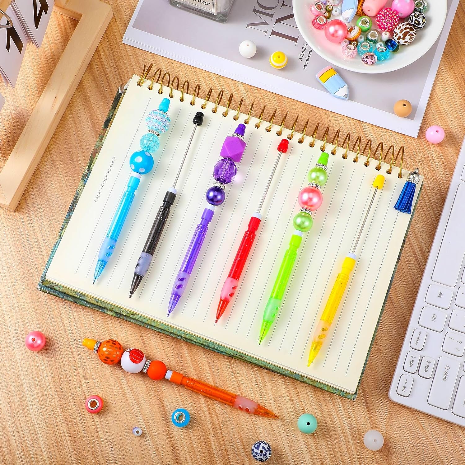 Wholesale Beadable Mechanical Pencil Beadable Pencil Mini Drawing Pencils Small Pencil Writing DIY Crafting