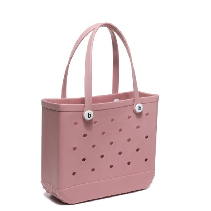 Wholesale Silicone Hollow Hole Handbag Beach Vacation Tote Bag