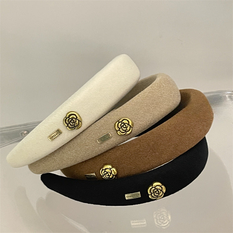 Wholesale Little Fragrant Wind Camellia High Skull Top Cute Face Wash Headband